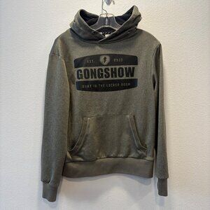 Gongshow Mens Hoodie S/P Gray Brown Hockey  Ribbed Cuff/Hem‎